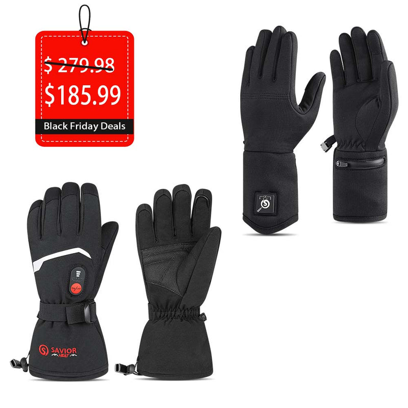 Load image into Gallery viewer, 【UltiWarm Bundle】2-In-1 Thick + Thin Heated Gloves - Black Friday Deals
