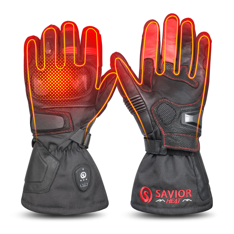 Load image into Gallery viewer, Savior Bluetooth  Battery Heated Motorcycle Gloves
