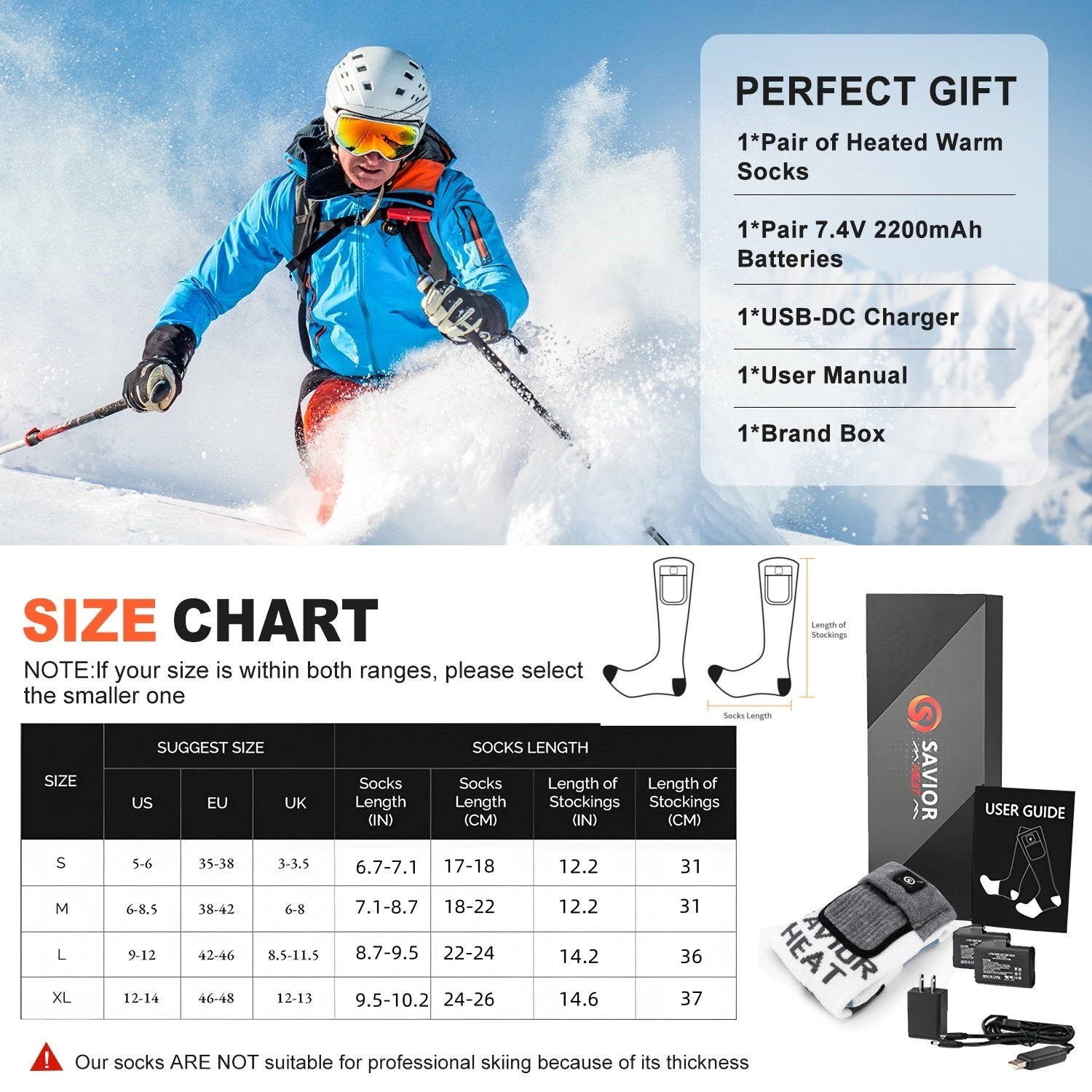 Thermal Heated Socks – Keep Your Feet Warm All Day in Winter