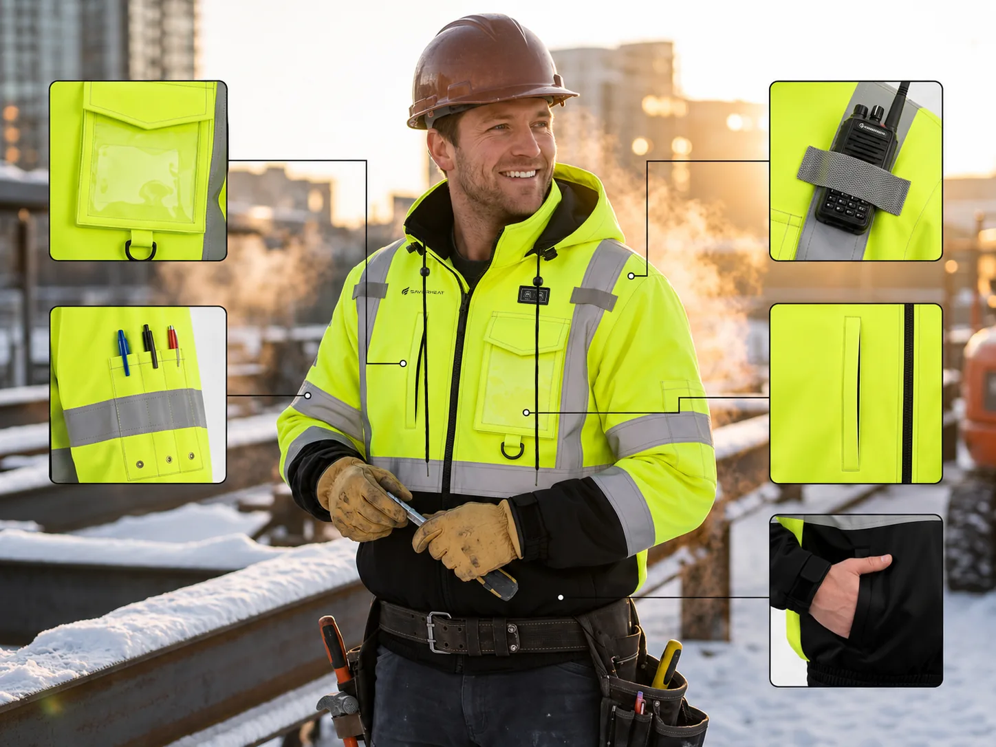 Work-Ready Storage - Savior Heat High-Visibility Utility Heated Work Jacket