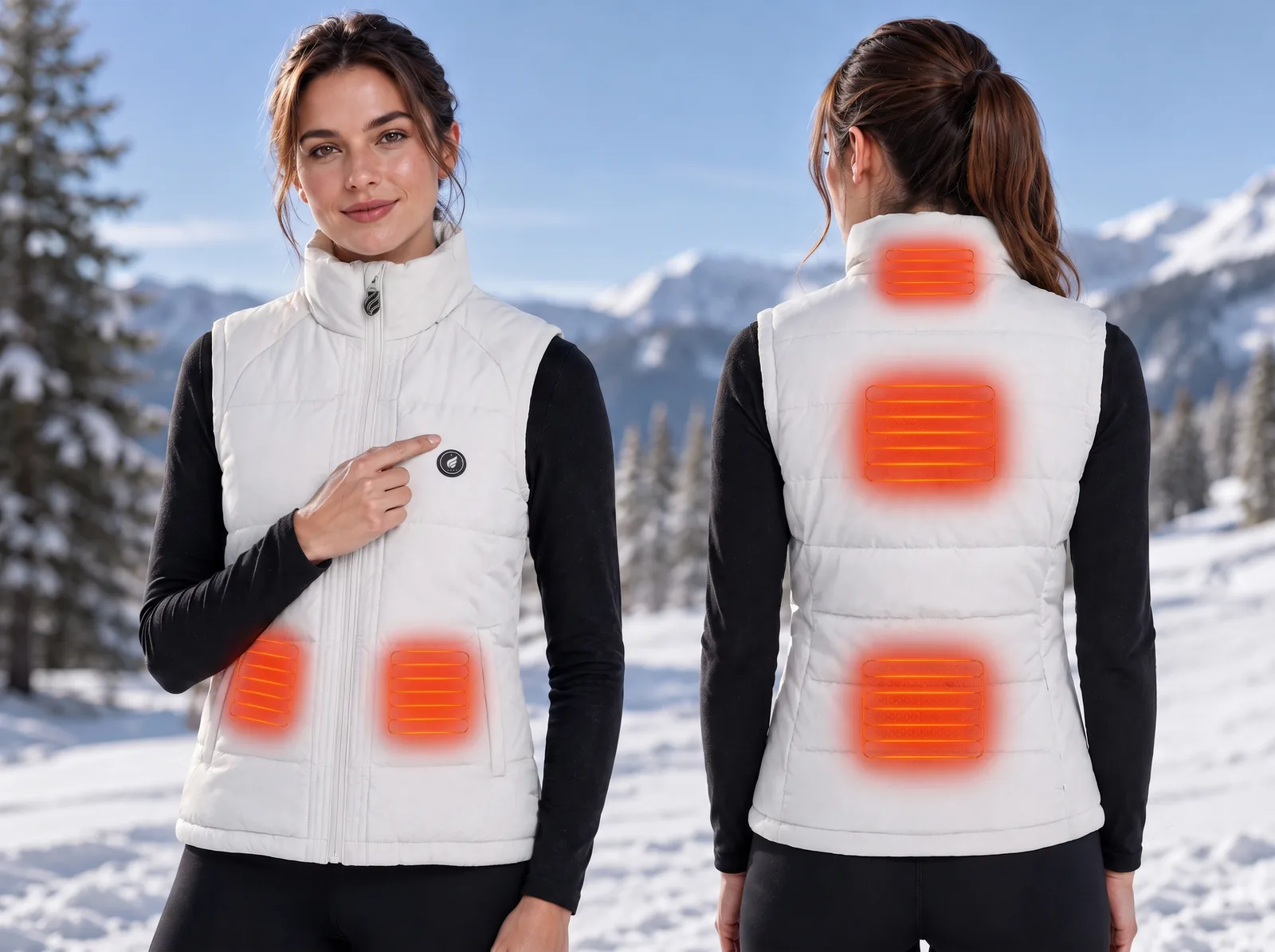 Rapid 5-Zone Heating - Savior Heat Women's Drawcord-Hem Heated Vest