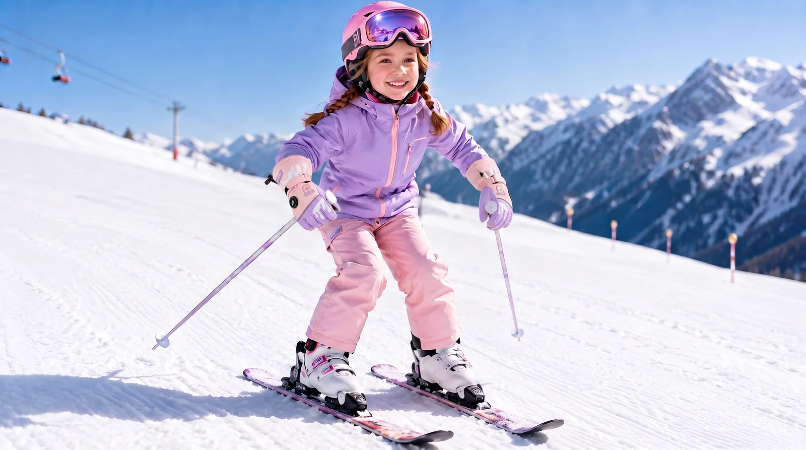 Savior Heat Bear-Print Kids Heated Ski Gloves product detail