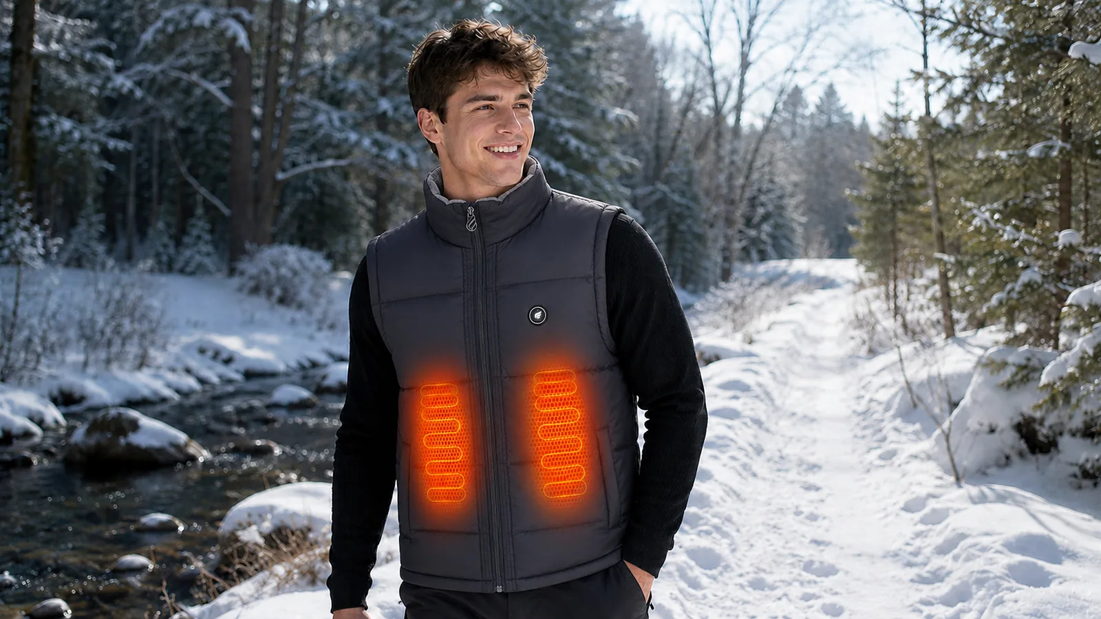 Long-Lasting Warmth - Savior Heat Men's Drawcord-Hem Heated Vest