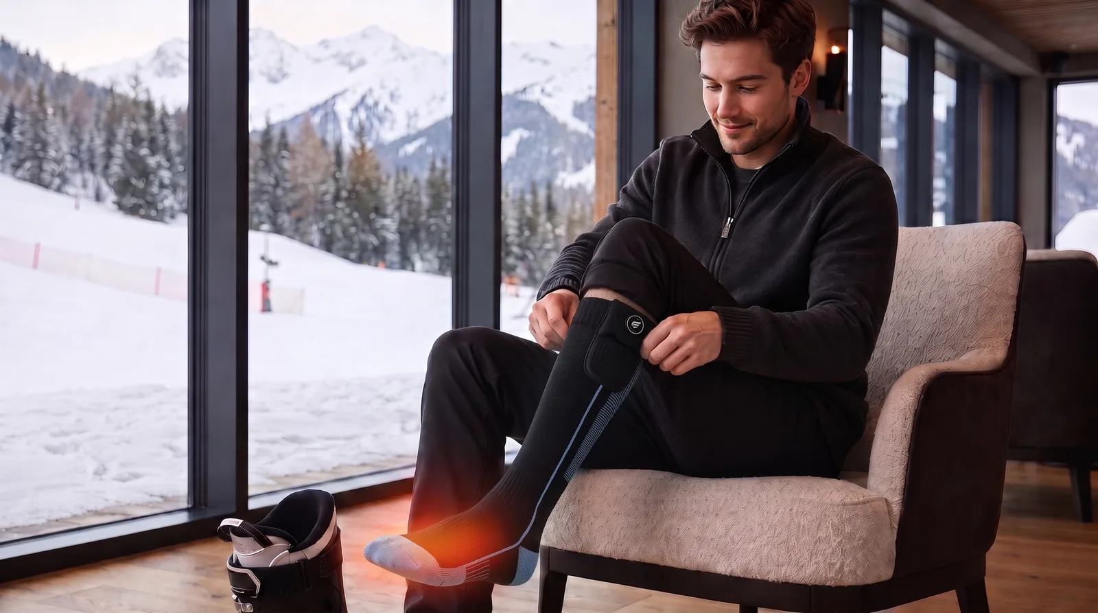 Savior Heat Arch Support Heated Ski Socks product detail