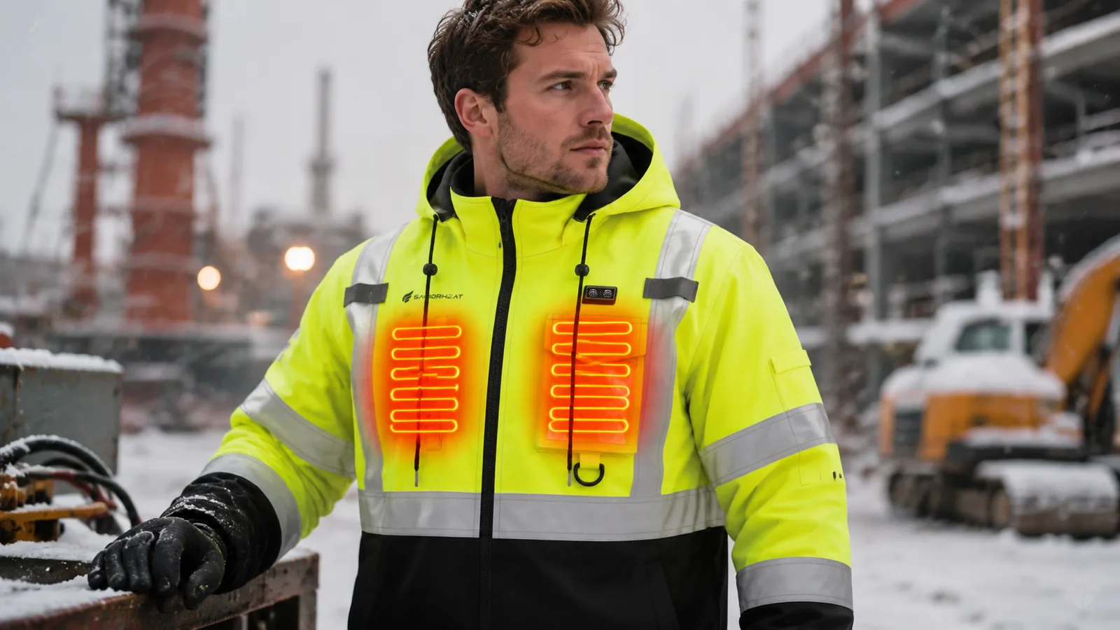 Savior Heat High-Visibility Utility Heated Work Jacket product detail