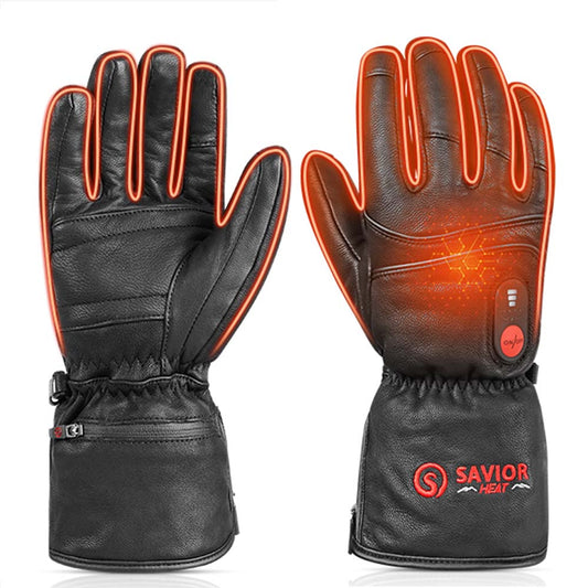 Savior Electric Heated Leather Gloves