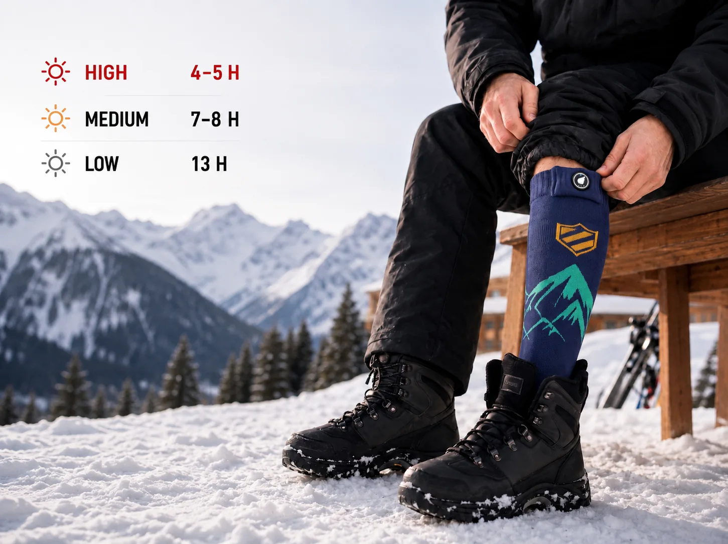 Machine Washable - Savior Heat Cushioned Boot Comfort Heated Ski Socks