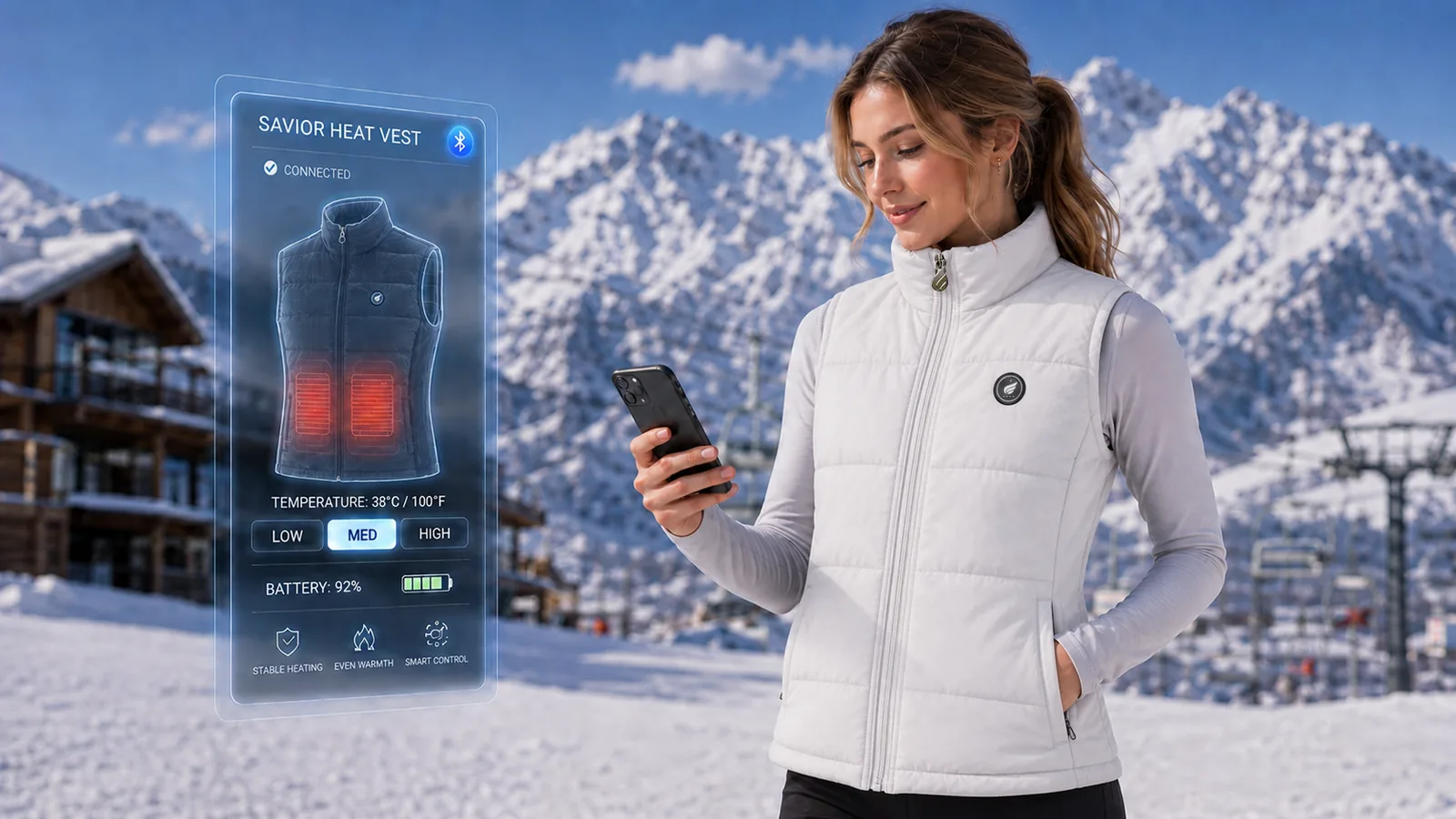 Savior Heat Women's Drawcord-Hem Heated Vest product detail