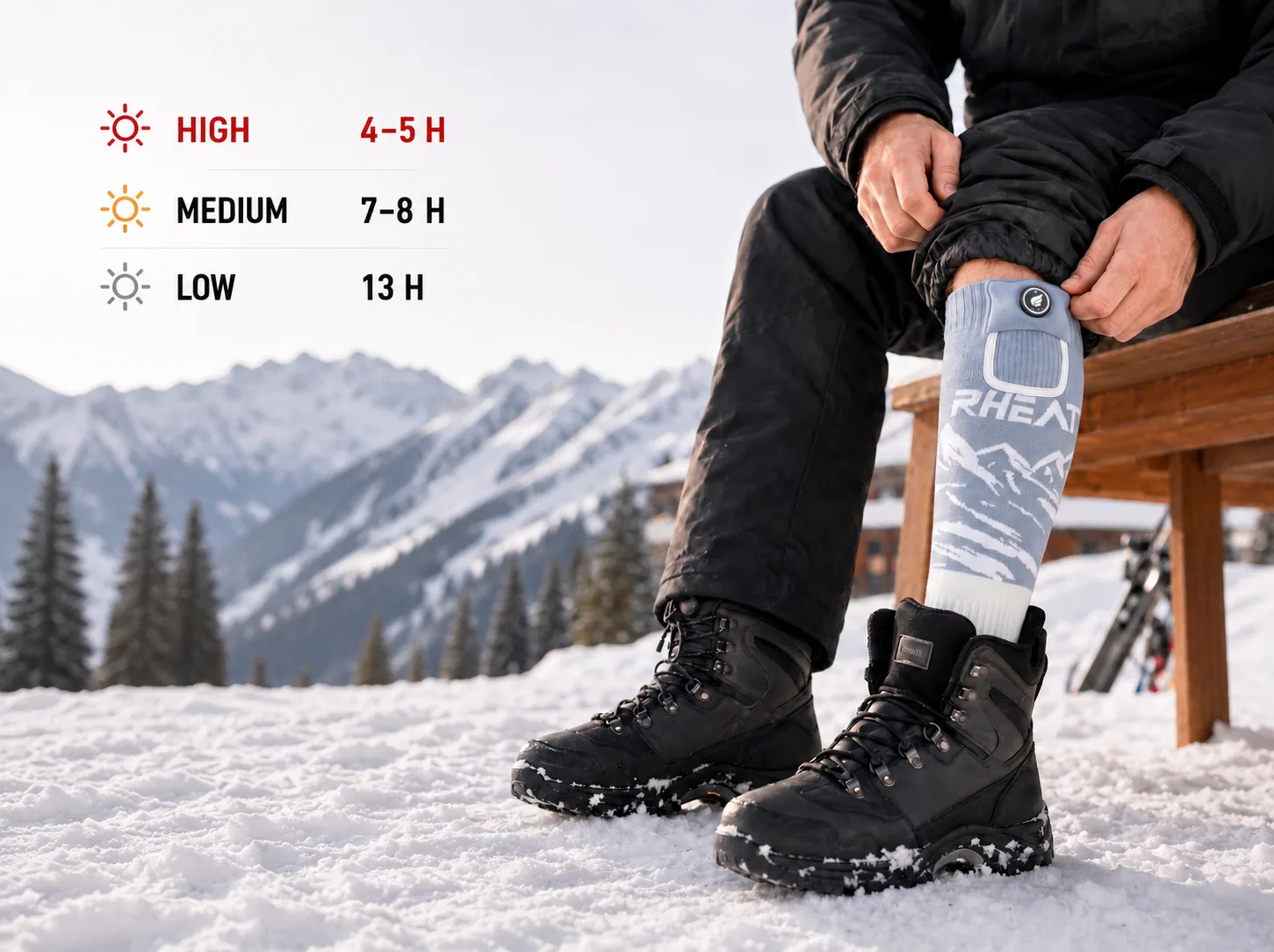 Machine Washable - Savior Heat Heat-Transfer Arch Support Heated ski Socks