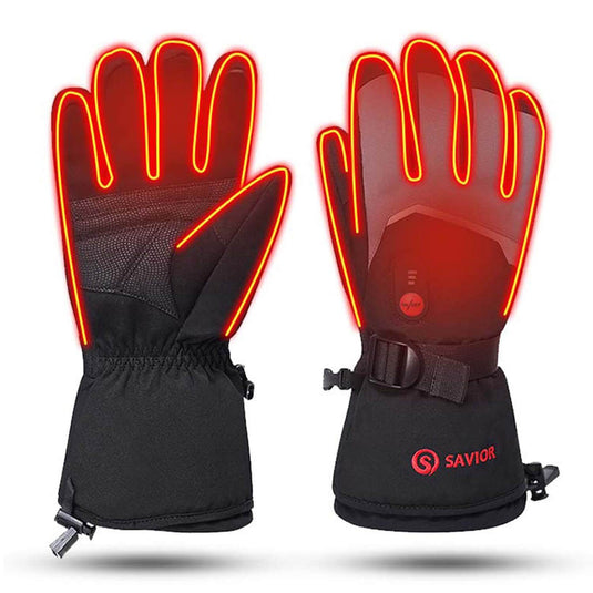 Savior Gants chauffants unisexe, batterie rechargeable, pour l'hiver, le ski, la neige, la moto, l'équitation