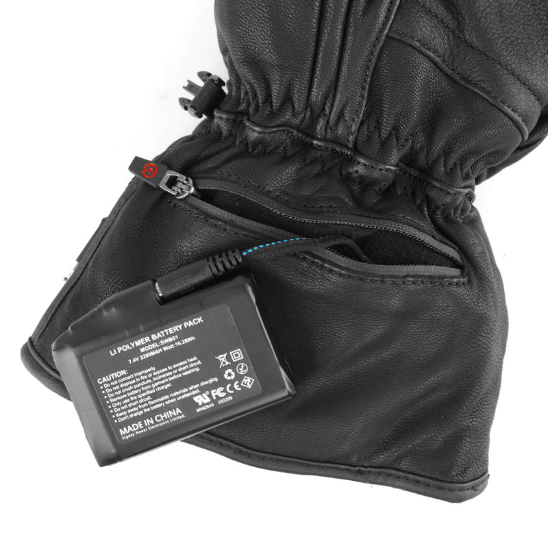 Chargez l&#39;image dans la visionneuse de la galerie, 【PinnacleWarm Leather Set】S06 Heated Leather Gloves &amp; UV Protection Ski Goggles

