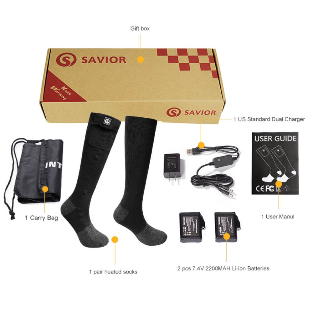 Salvador SS03C calcetines calefactables calcetines de batería eléctrica