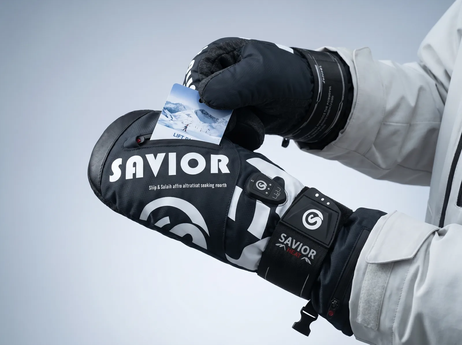Ski Pass Pocket - Savior Heat GVMP01 Pro Heated Snowboard Mittens 2.0