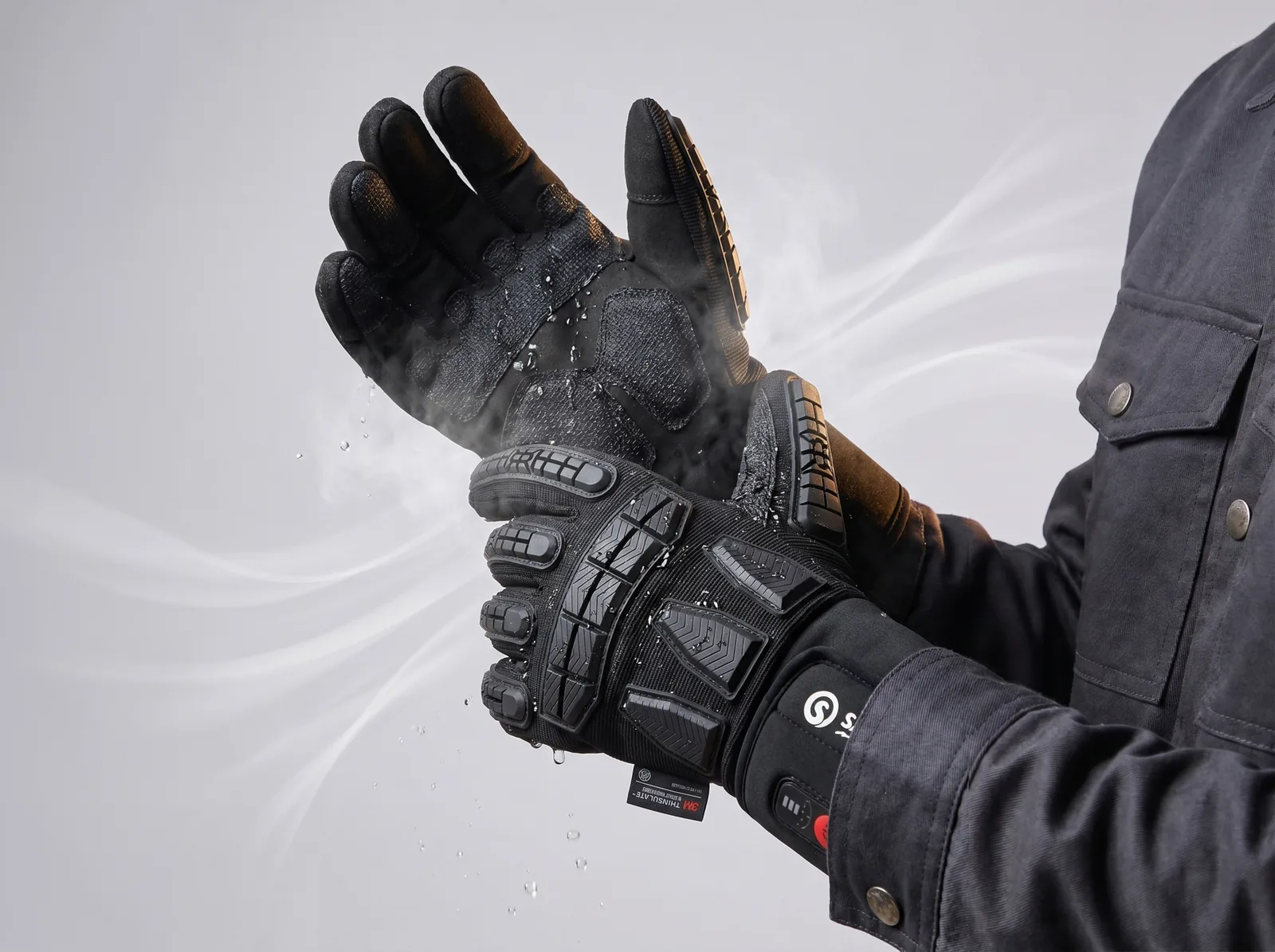 Waterproof & Windproof - Savior Heat GVFB03 Impact-Protective Heated Work Gloves