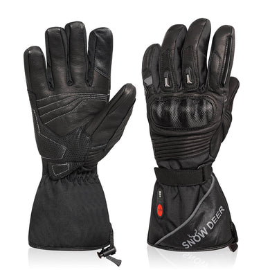 SNOW DEER Sheepskin Heated Motorcycle Gloves