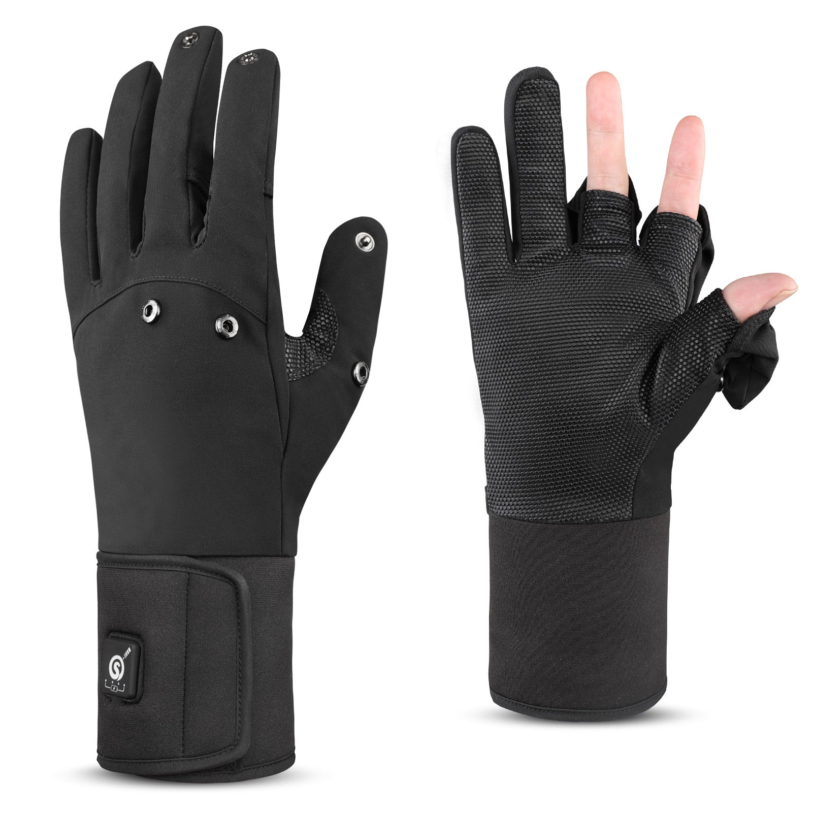 Unisex Heated Fishing Gloves – Waterproof, Finger Flip Design