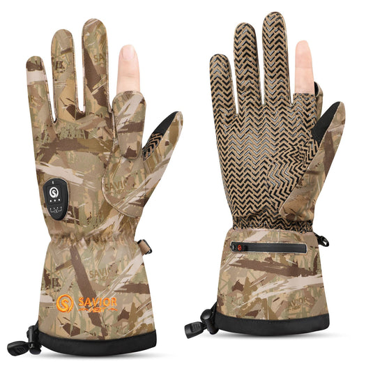 Savior Heated Hunting Gloves 2.0 Upgraded Heating Technology,3000mAh Fast-Charging Battery