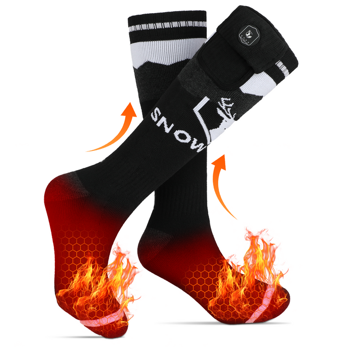 SNOW DEER Heated Socks, Upgraded Heating Element, 2200mAh Batteries