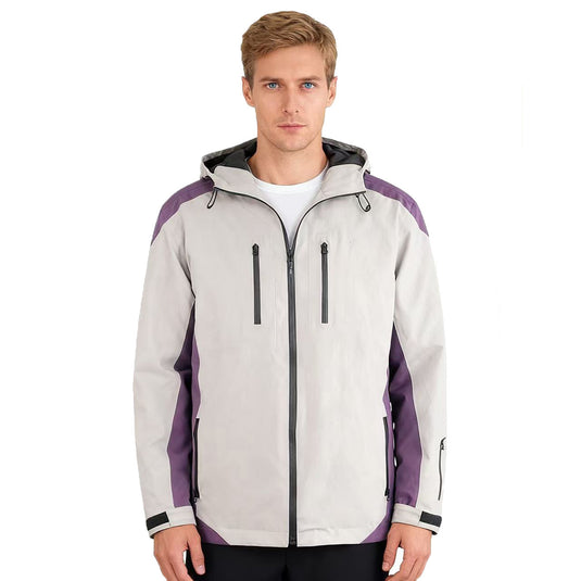 Men’s Heated Ski Jacket – Lightweight, Slim Fit, 3 Heating Zones, Fast Warm-Up, 7.4V 5200mAh Battery