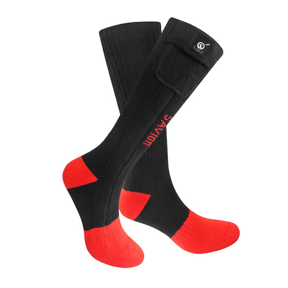 Saviour Beheizte HEAT Beheizte Socken Männer Frauen Batteriesocke für kalte Füße Thermo-Elektrosocken für Camping-Winter-Fußwärmer