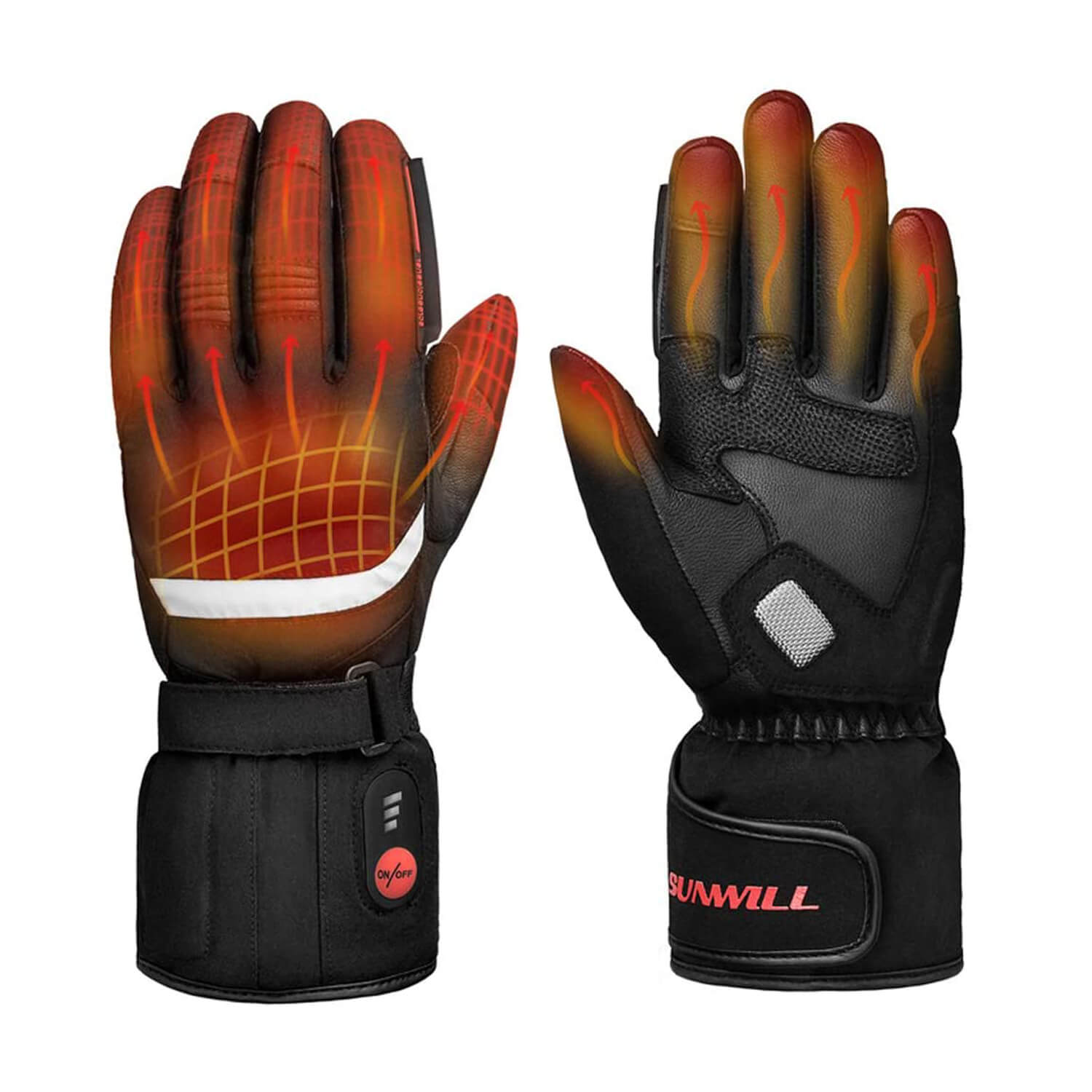 Saviour Heat Elektro-Motorrad-beheizte Handschuhe, wiederaufladbare Batterie, thermischer Handwärmer zum Skifahren, Motorradfahren, Angeln