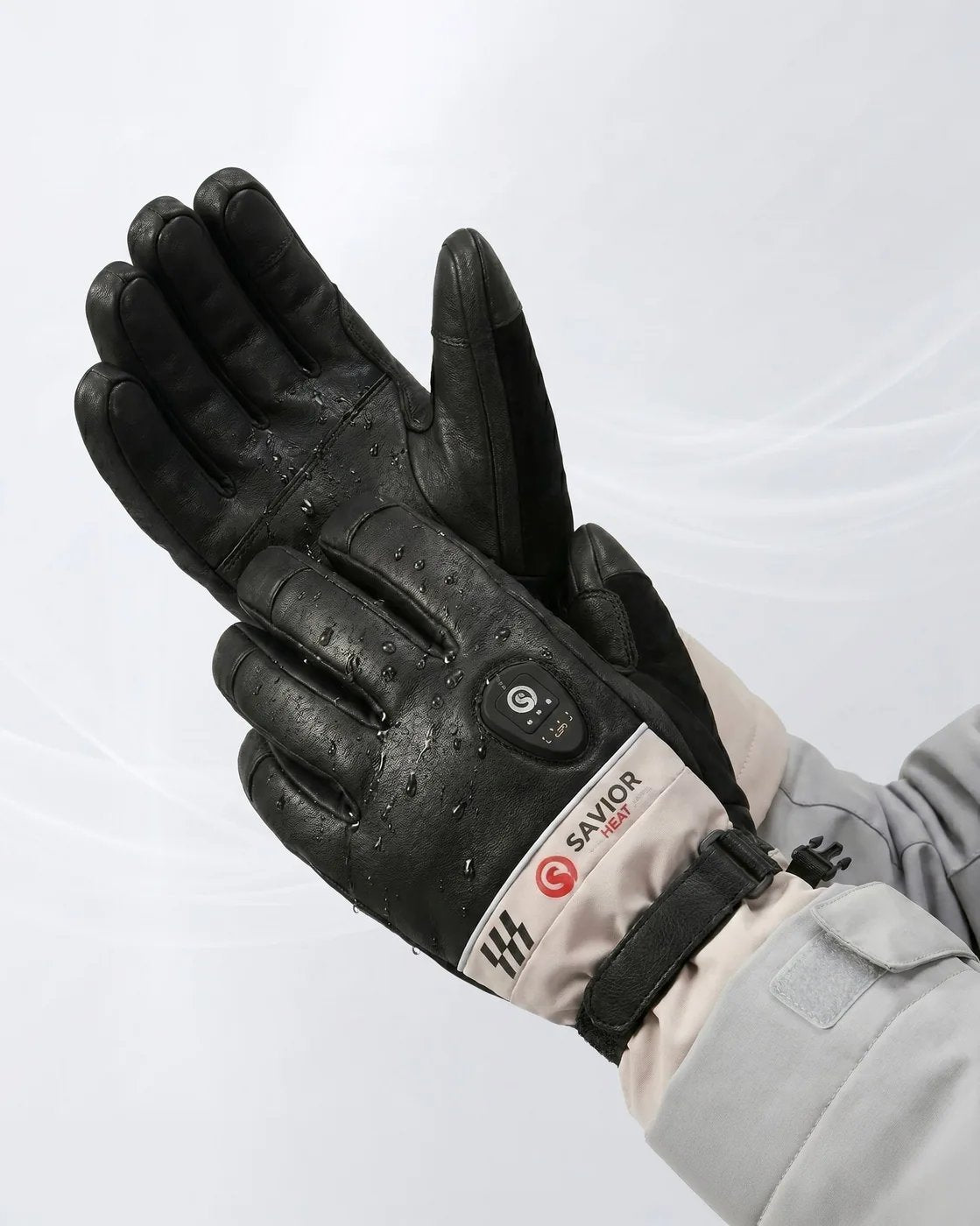 Waterproof & Windproof - Savior Heat SKGP03FW Goatskin Heated Ski Gloves 2.0