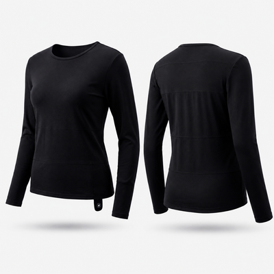 Women's Soft Wool-Blend Heated Base Layer Top
