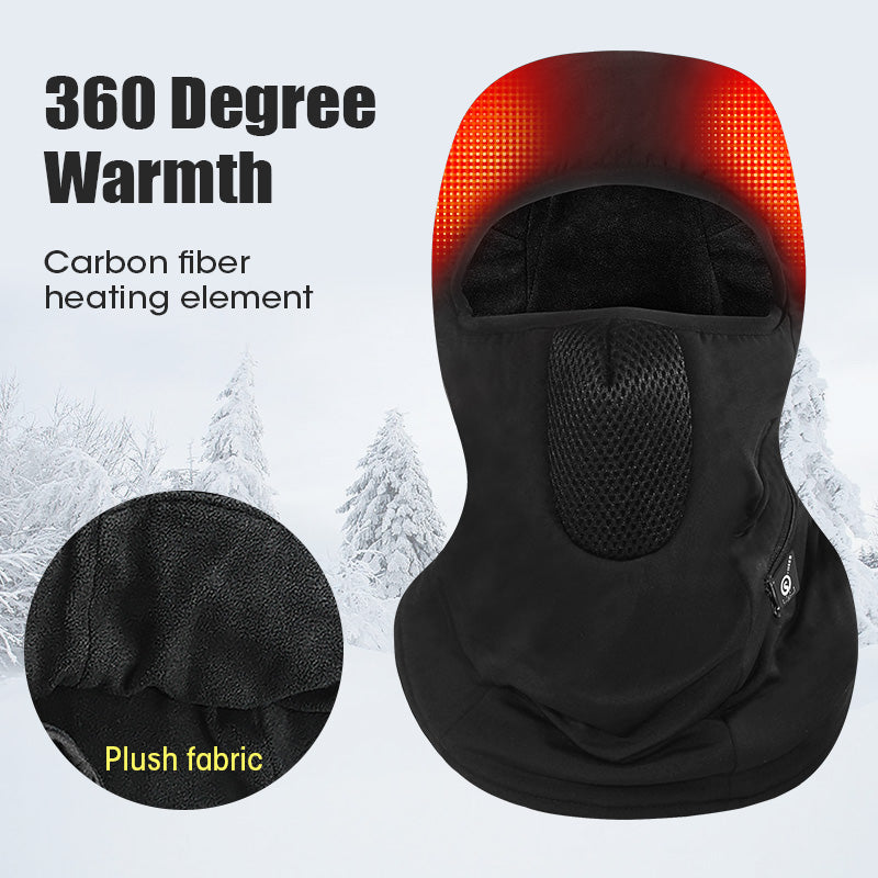 Laden Sie das Bild in Galerie -Viewer, Saviour Heat Heizung Skimaske mit Batterie elektrische warme Mützen für Outdoor-Sportarten Snowboard Balaclava Neck Warmer Thermal
