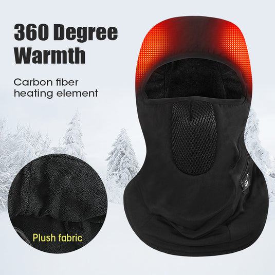 Sauveur chaleur chauffage Ski masque avec batterie électrique chaud chapeaux pour sports de plein air Snowboard cagoule cou plus chaud thermique