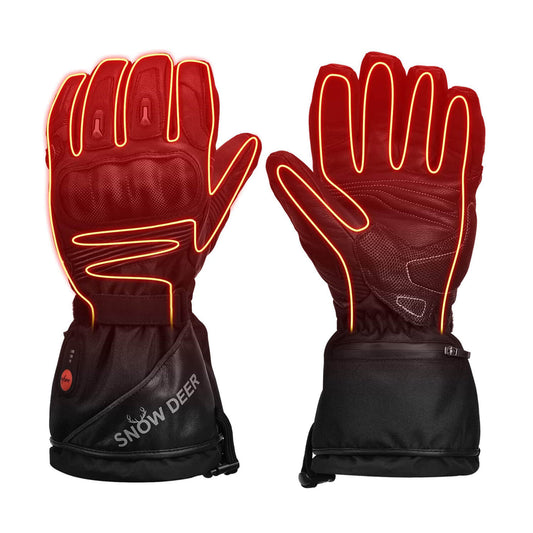 SNOW DEER Sheepskin Heated Motorcycle Gloves