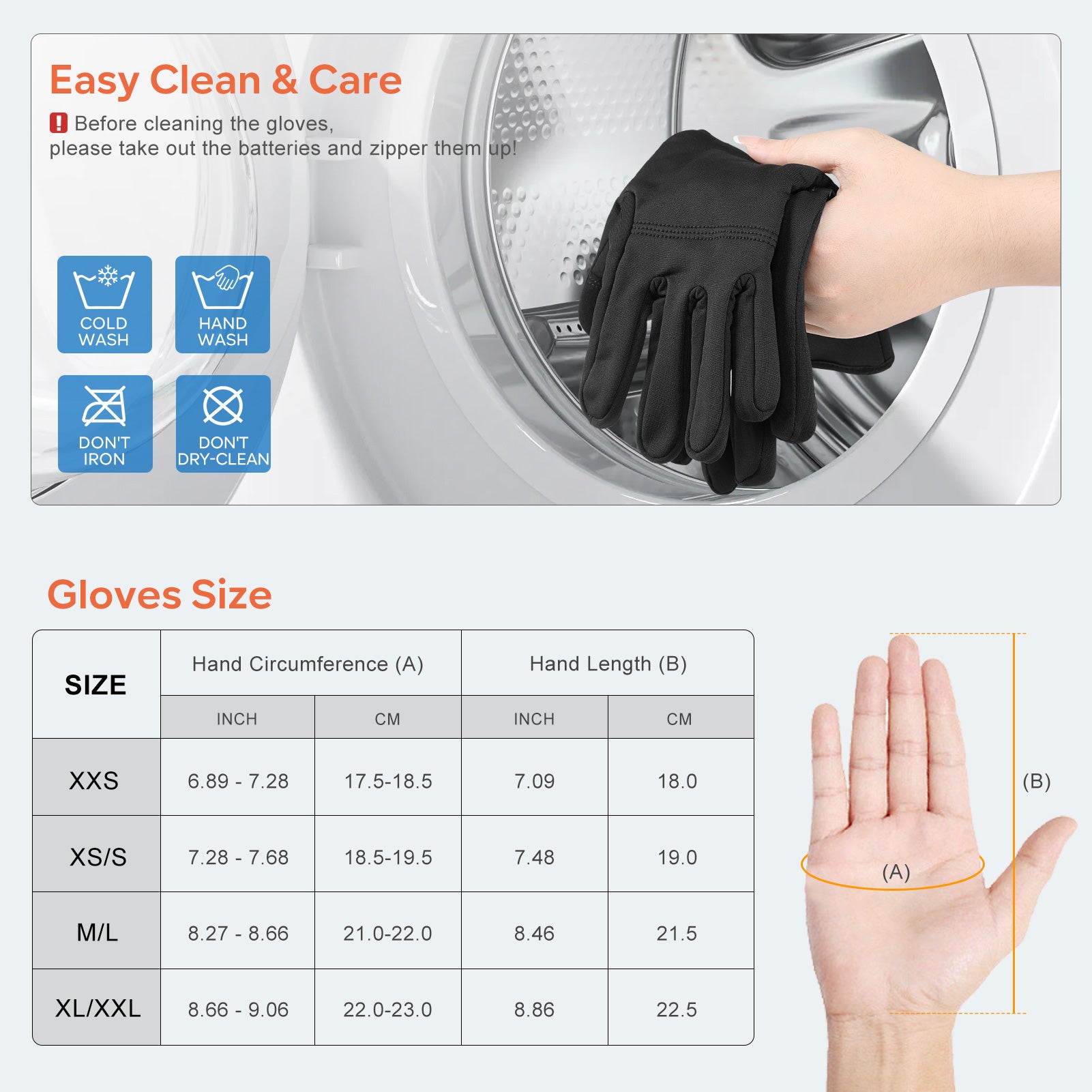 Unisex Heated Fishing Gloves – Waterproof, Finger Flip Design