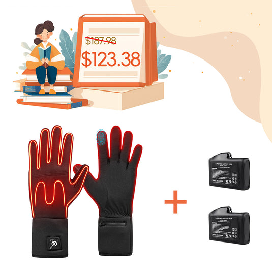 【Back to School Season】Savior Heat S13 Thin Heated Gloves+2200mAh Battery