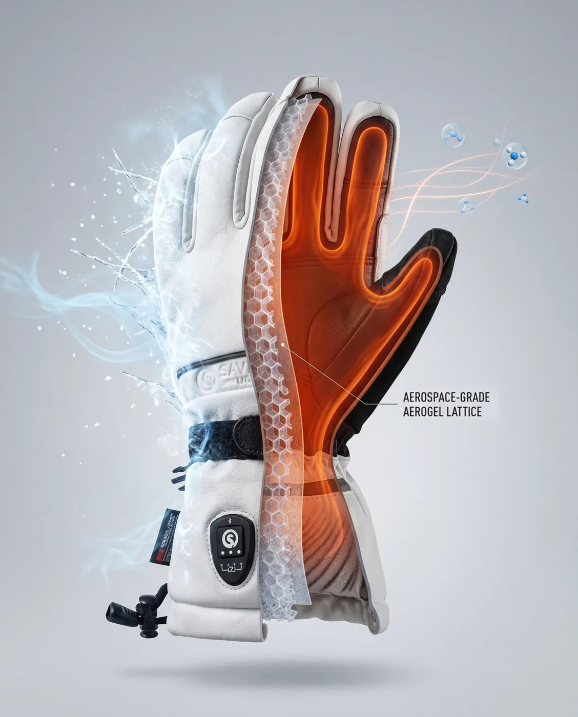 Aero-Grade Heat Lock - EH8 Pro Extreme Cold Heated Ski Gloves