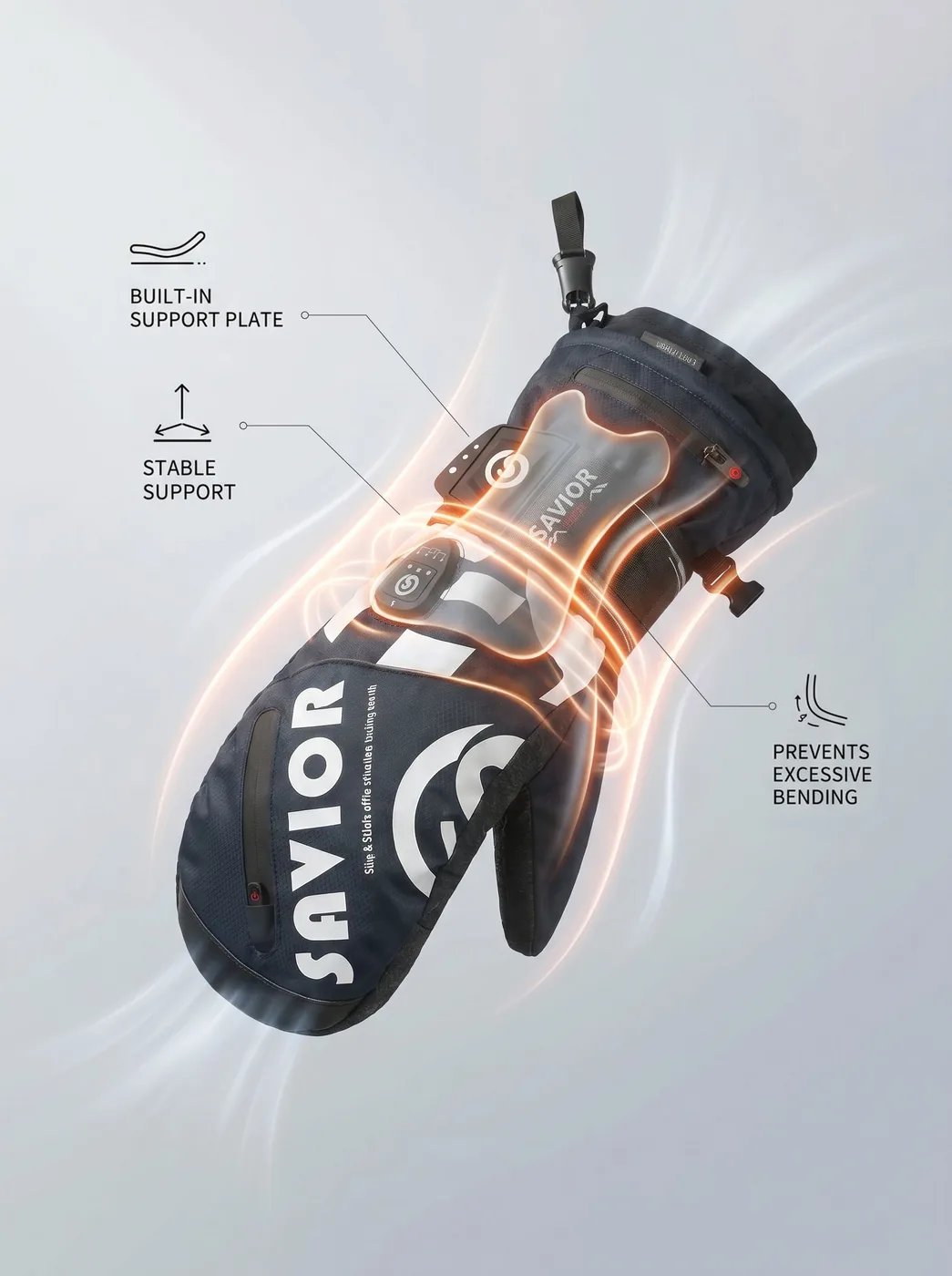 Wrist Stabilizer - Savior Heat GVMP01 Pro Heated Snowboard Mittens 2.0