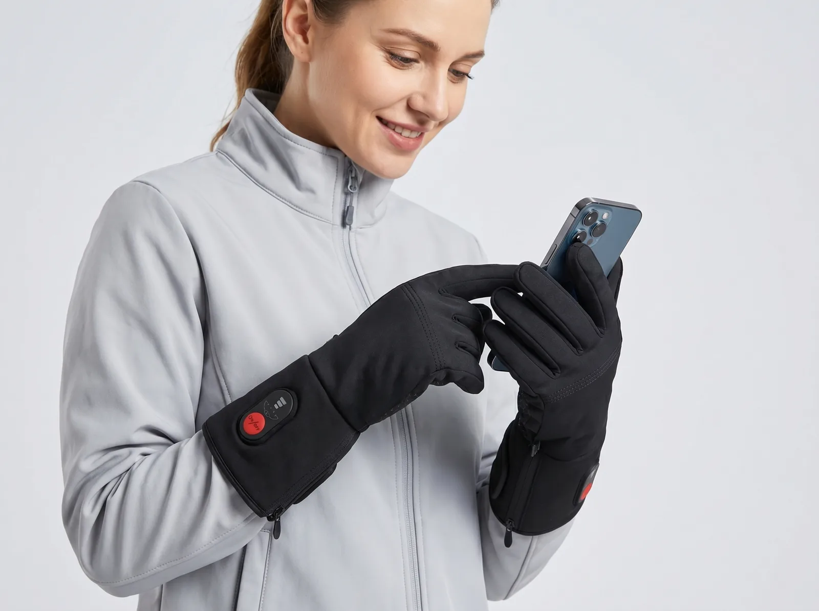 Touchscreen Friendly - Savior Heat SW04 Thin Heated Gloves with Anti-Slip Palm