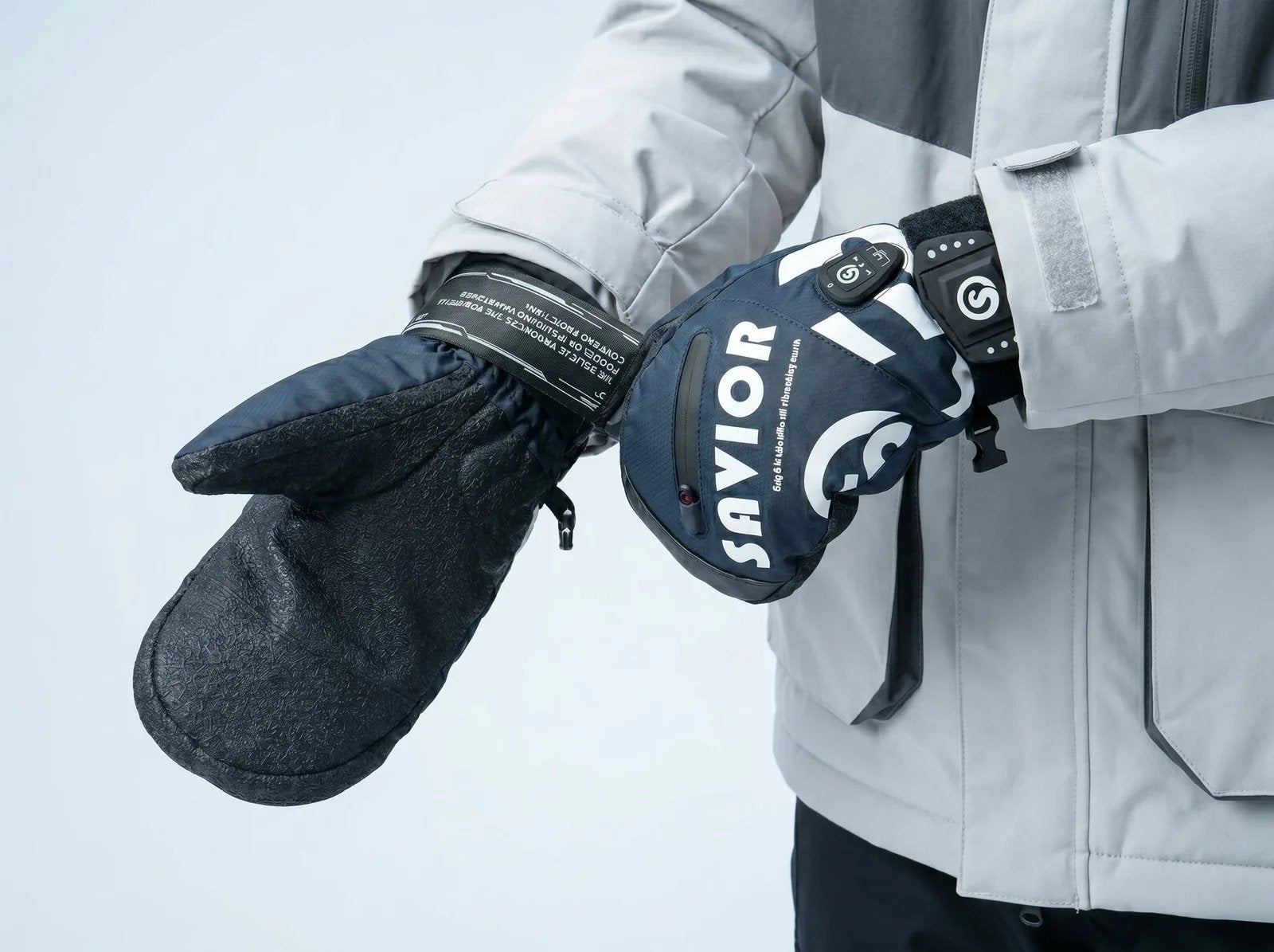 Anti-Slip Kevlar Palm - Savior Heat GVMP01 Pro Heated Snowboard Mittens 2.0
