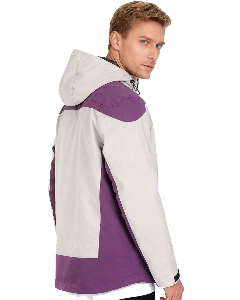 Men’s Heated Ski Jacket – Lightweight, Slim Fit, 3 Heating Zones, Fast Warm-Up, 7.4V 5200mAh Battery