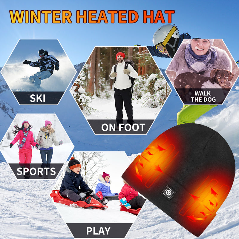 Cargue la imagen en el visor de la galería, SAVIOR Winter Warm Rechargeable Heated Fleece Hat
