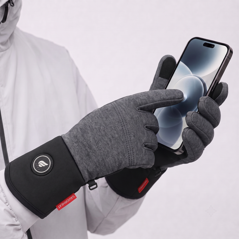 Laden Sie das Bild in Galerie -Viewer, GVL116G3 Wool Touchscreen Heated Glove Liners
