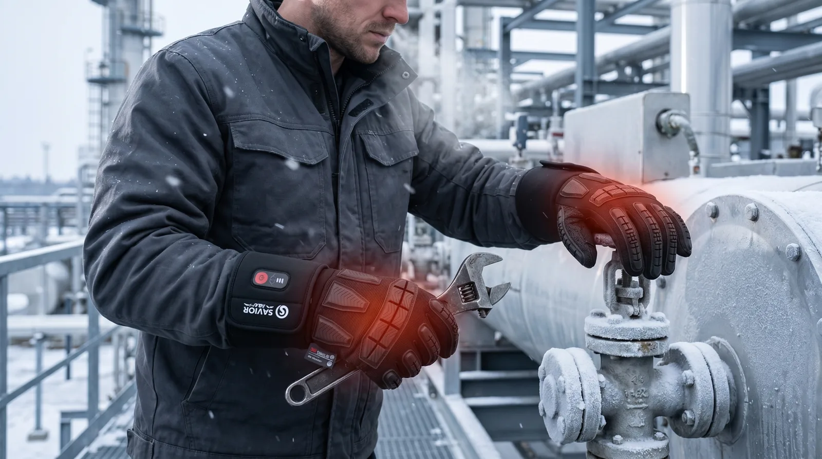 Savior Heat GVFB03 Impact-Protective Heated Work Gloves product detail