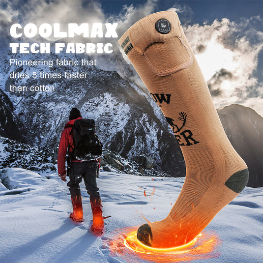 SNOW DEER App-Controlled Heated Hunting Socks, 3 Heat Levels, 10s Fast Heating