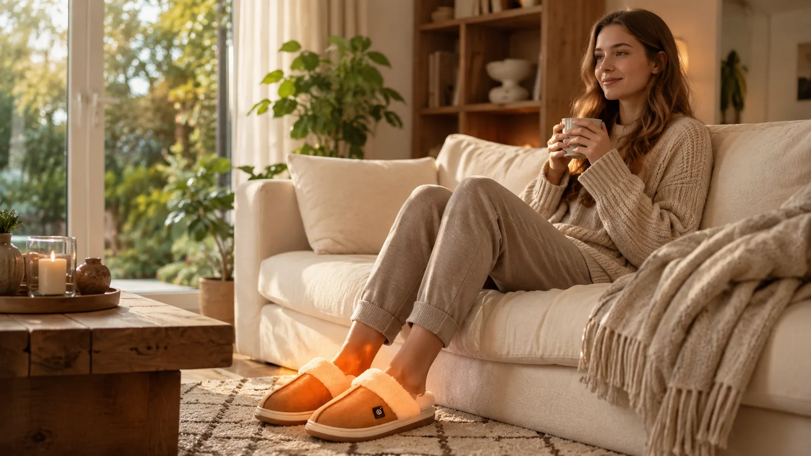 Savior Heat Heated Slippers with Plush Lining & Up to 12H Warmth product detail