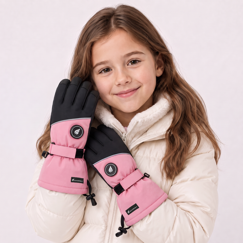 Cargue la imagen en el visor de la galería, GVS407G3 Kids’ Full-Finger Heated Ski Gloves
