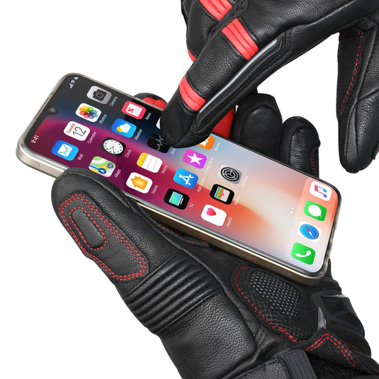 Savior Bluetooth Men's Women's Battery Operated Heated Motorcycle Gloves