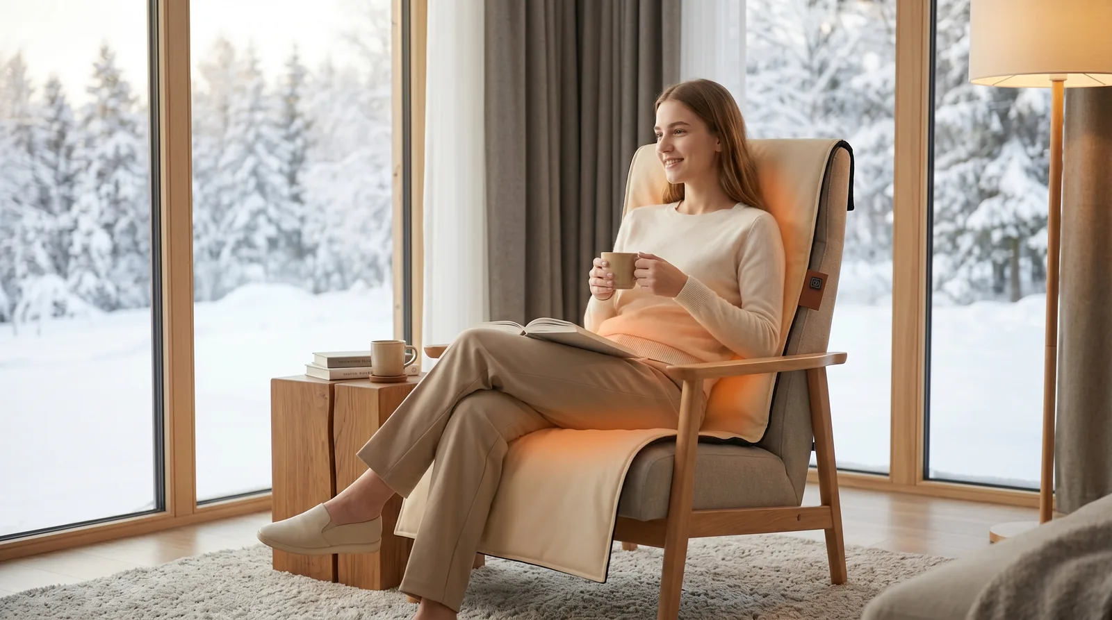 Savior Heat Water-Resistant Heated Bench Cushion for Outdoor Comfort product detail