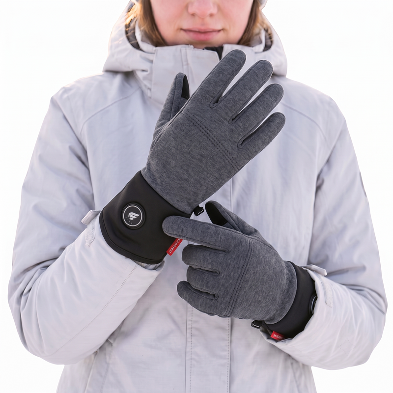 Laden Sie das Bild in Galerie -Viewer, GVL116G3 Wool Touchscreen Heated Glove Liners

