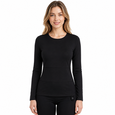 Women's Soft Wool-Blend Heated Base Layer Top