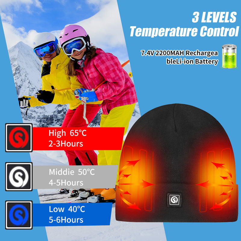 Chargez l&#39;image dans la visionneuse de la galerie, SAVIOR Winter Warm Rechargeable Heated Fleece Hat
