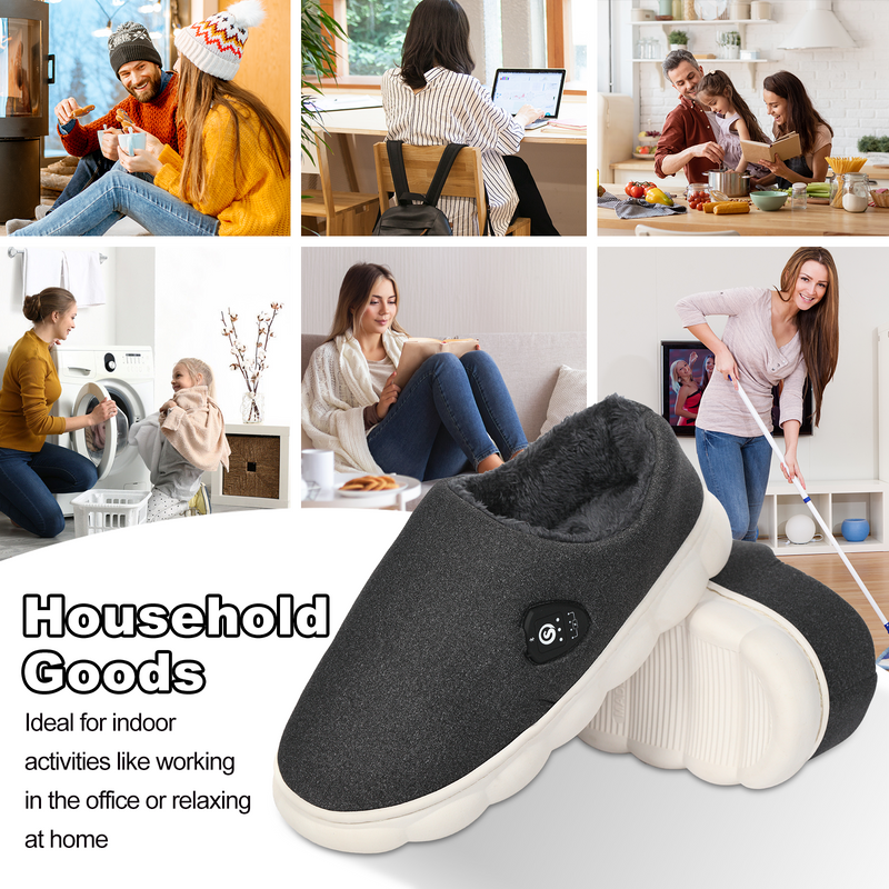 Load image into Gallery viewer, Unisex Rechargeable High-Cut Heated Slippers – APP &amp; Button Control
