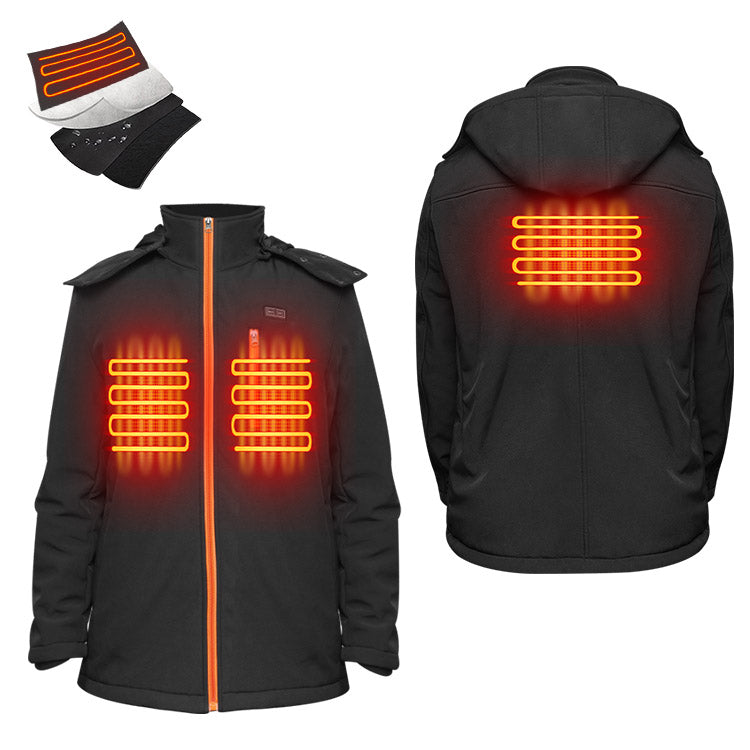 Load image into Gallery viewer, Heated Jacket with Battery Pack – Waterproof Windproof Winter Coat for Men

